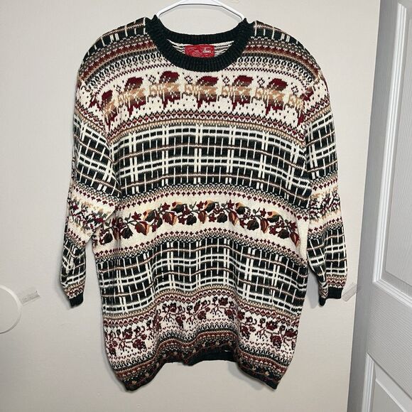 Venezia Vitale Oversized Crewneck Sweater Vintage Fall Winter Women 18/20 - Picture 6 of 6